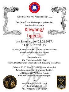 Kombi-Lehrgang Klewang/Tiger 25022017